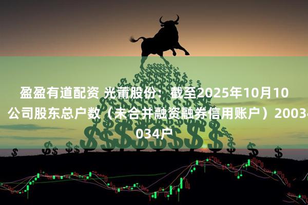 盈盈有道配资 光莆股份：截至2025年10月10日，公司股东总户数（未合并融资融券信用账户）20034户